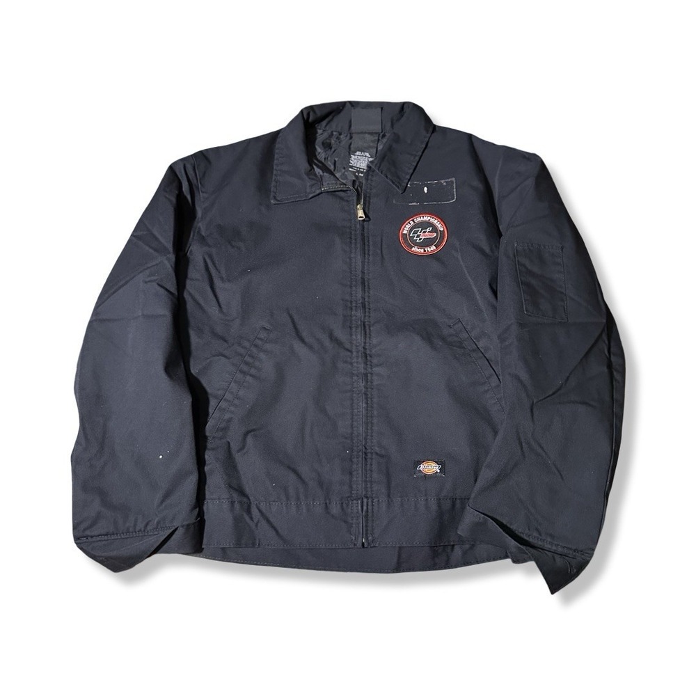 Vintage Y2K Dickies Workwear Racing Jacket Black Size Large Boxy